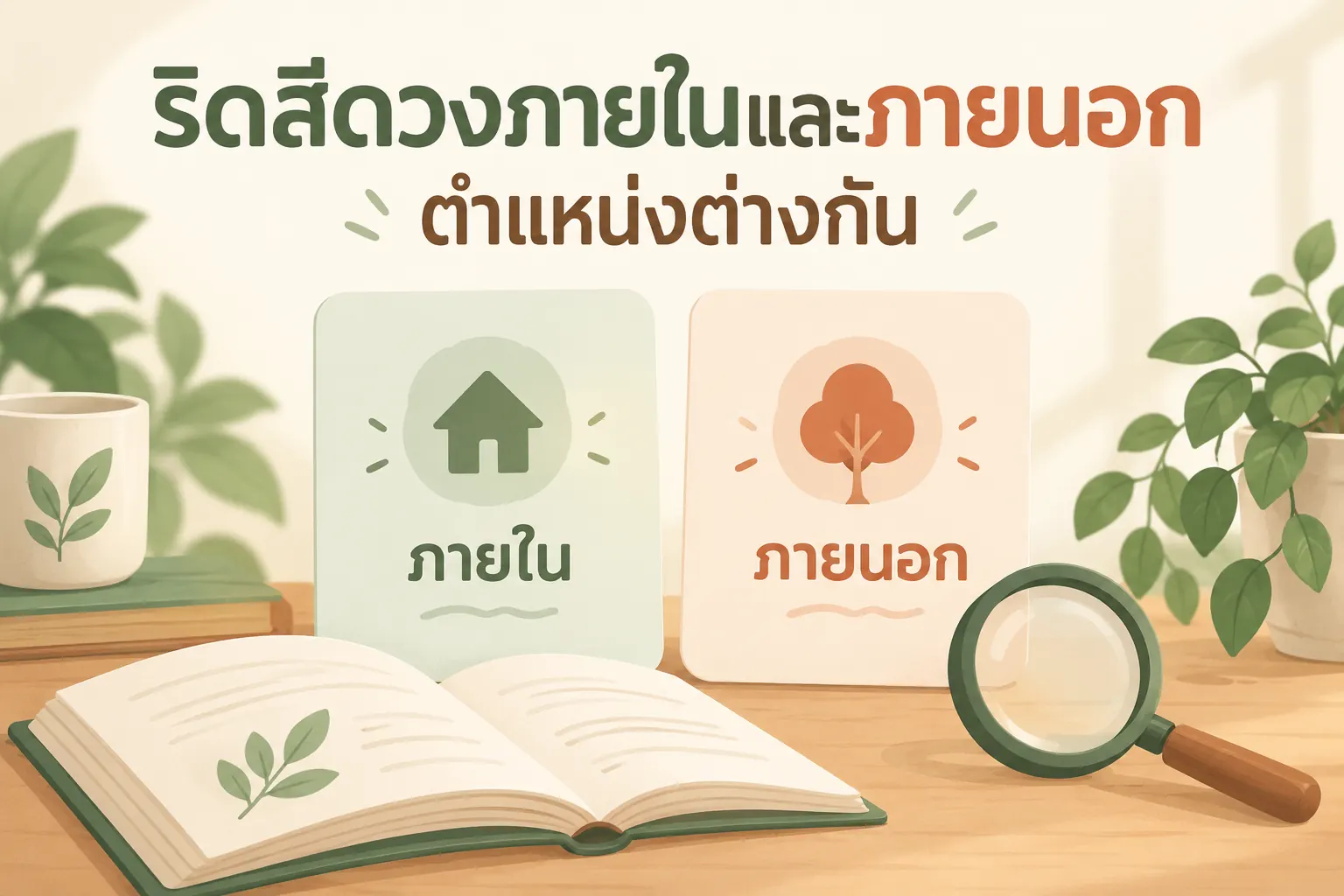 ริดสีดวงภายในและภายนอก: ภาพการ์ดเปรียบเทียบคำเรียกตำแหน่ง ไม่ใช่ภาพกายวิภาค