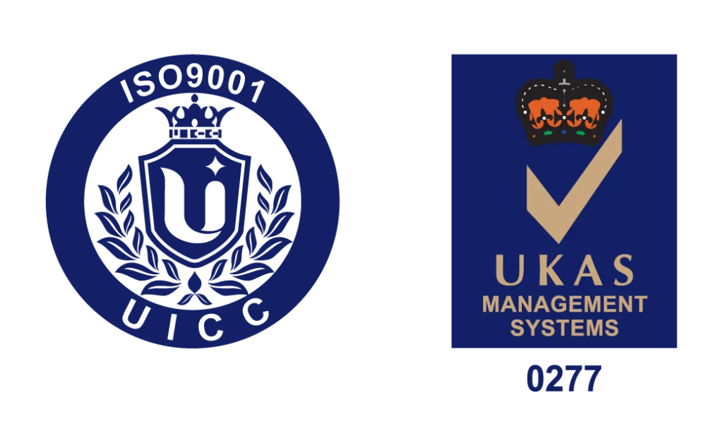 เครื่องหมาย ISO9001 ที่แสดงบนเว็บไซต์ NSPI